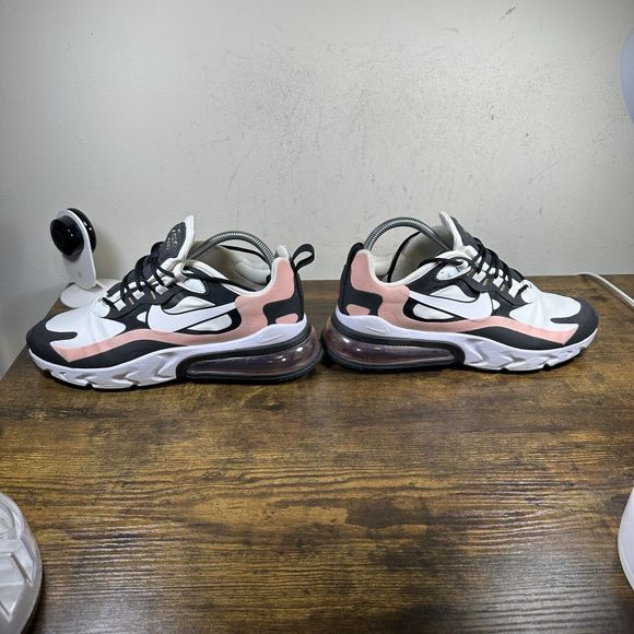 Nike Air Max 270 React White Pink Shoes Sneakers Women's Size 10 - Picture 4 of 8